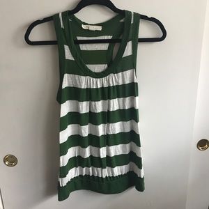 Green and white forever 21 tank